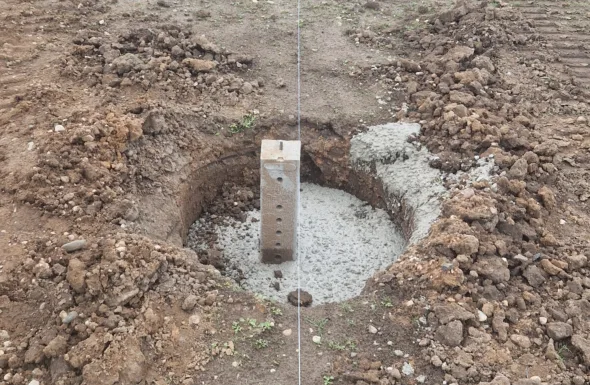 Prefab betonpalen